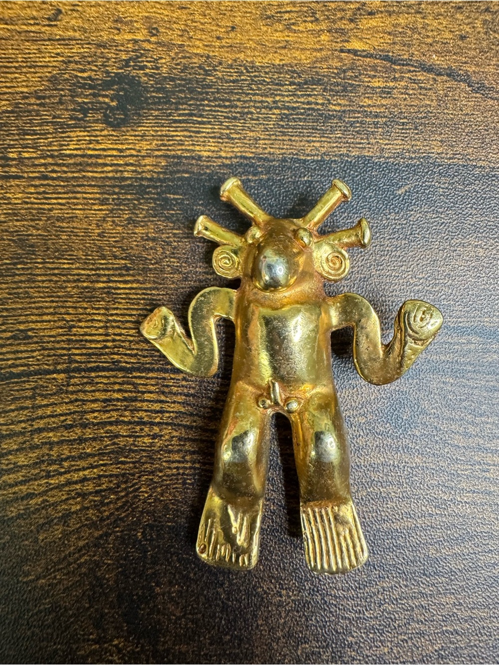 Alva Museum Replica Gold-Tone Tribal Figure Brooch - Women Jewelry Brooches